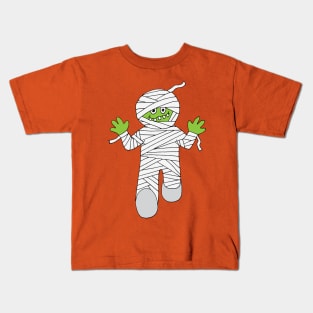 Funny Halloween Mummy Character Kids T-Shirt